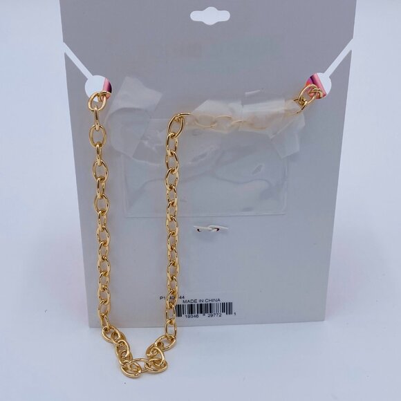 Juicy Couture Necklace, Pink Heart 17 inch Pendant,Gold Chain,Crown Detail-NEW - Picture 4 of 7
